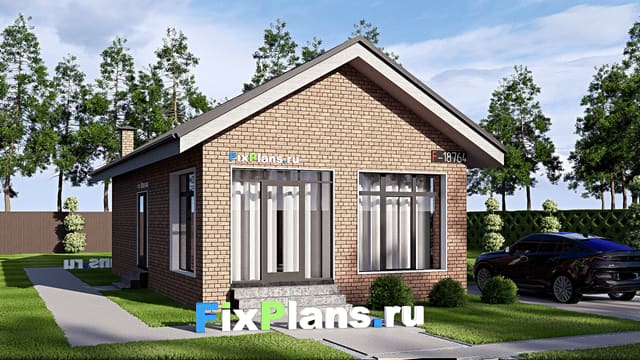 Одноэтажный дом F-18764