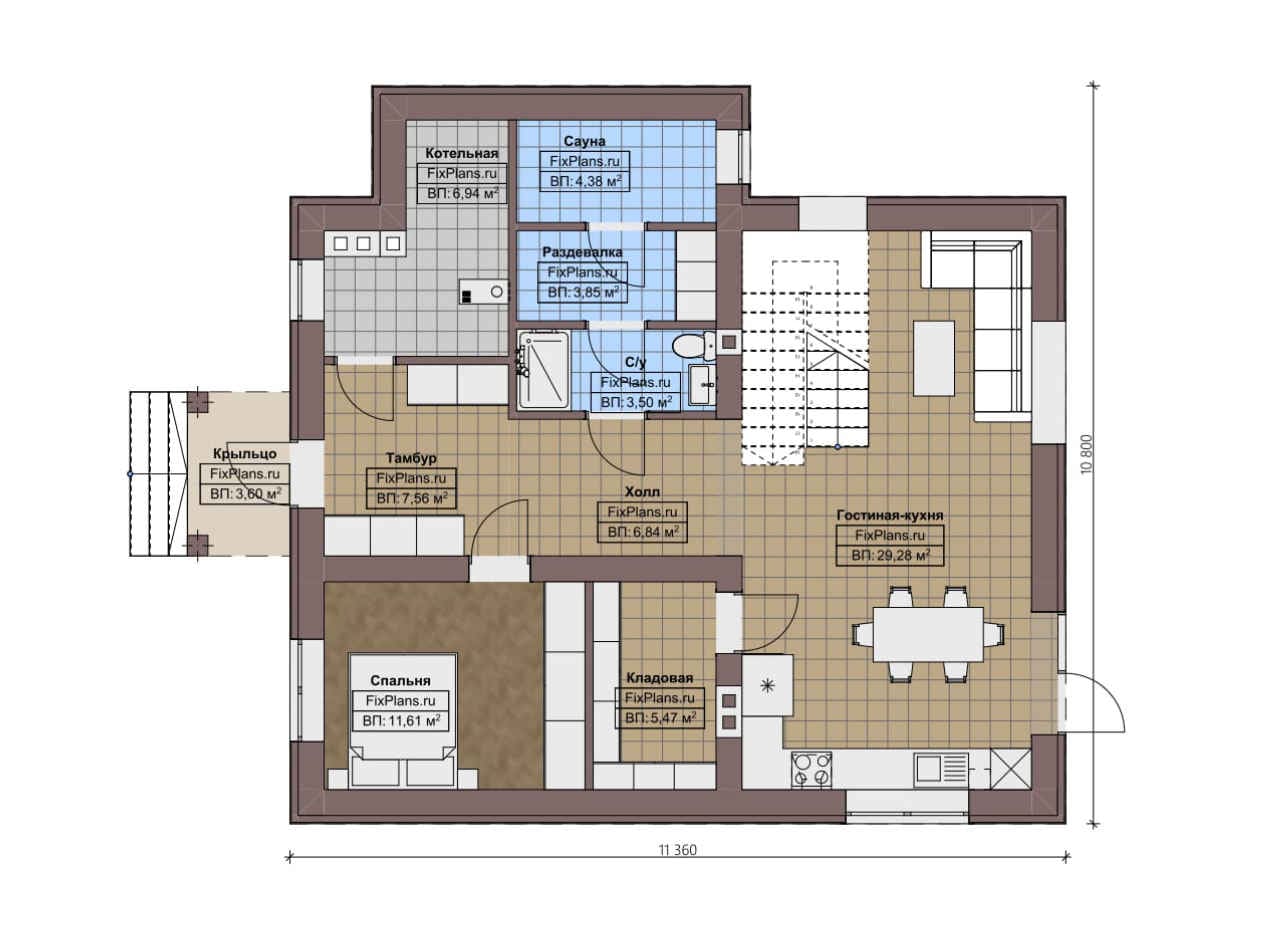 Планировка Двухэтажный дом F - 2339